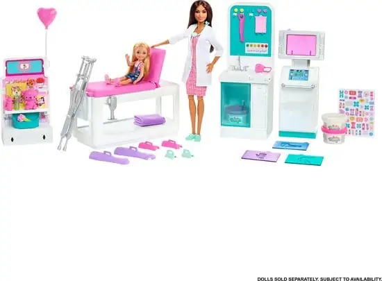 Barbie Snelgipskliniek Speelset, met Barbie dokterspop