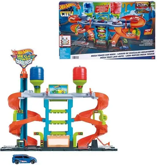550x578 (2) Hot Wheels City Mega Autowasserette - Speelgoedvoertuig