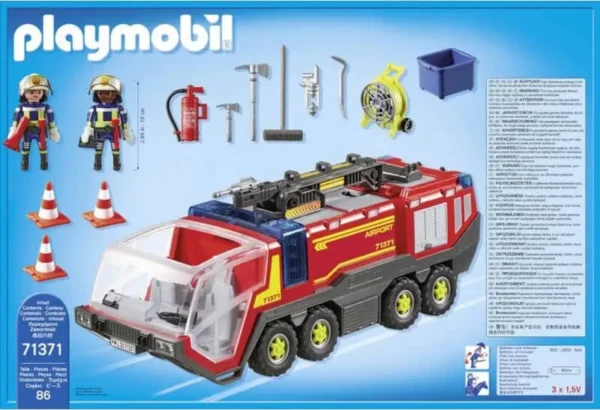PLAYMOBIL City Action Luchthavenbrandweerwagen met licht en geluid - 71371