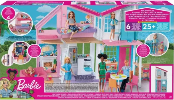 Barbie Malibuhuis - Barbie huis - Met 6 kamers