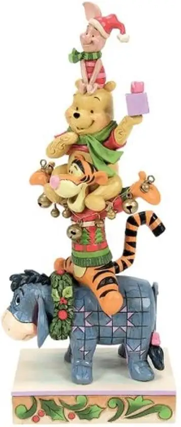 357x840 Disney Traditions Christmas Winnie the Pooh Stacked Figurine