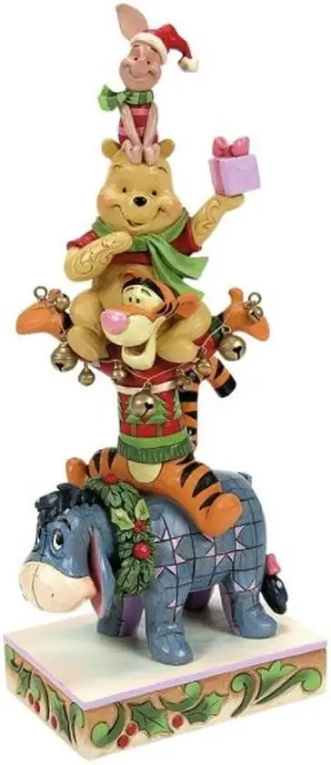 364x840 Disney Traditions Christmas Winnie the Pooh Stacked Figurine