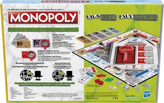 Monopoly Vals Geld (NL/FR) Monopoly Crooked Cash Hasbro