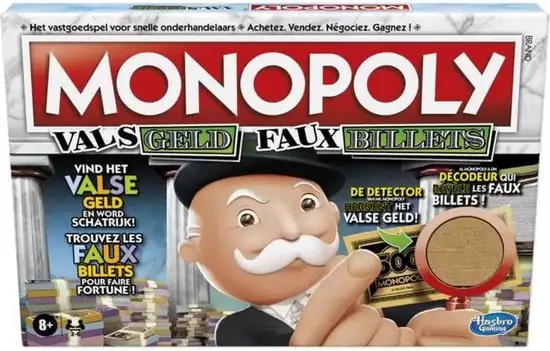 Monopoly Vals Geld (NL/FR) Monopoly Crooked Cash Hasbro