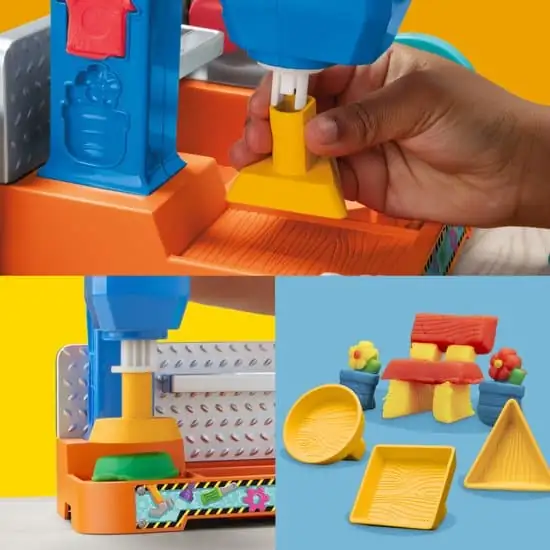 550x550 (72) Play-Doh Stempelen en Zagen Speelset - Boetseerklei - Kindergereedschap - Werkbank speelgoed - 5 Play-Doh potjes - Knutselen voor kinderen