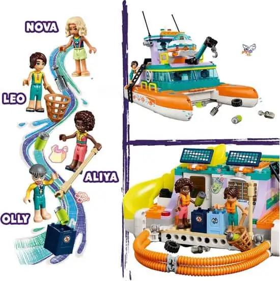 550x553 (2) LEGO Friends Reddingsboot op zee Boot - 41734
