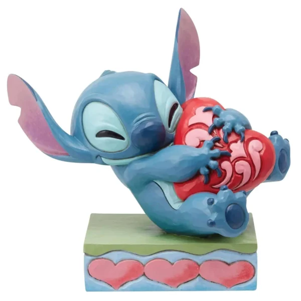 Disney Traditions Stitch Knuffelt een Hart 13 cm