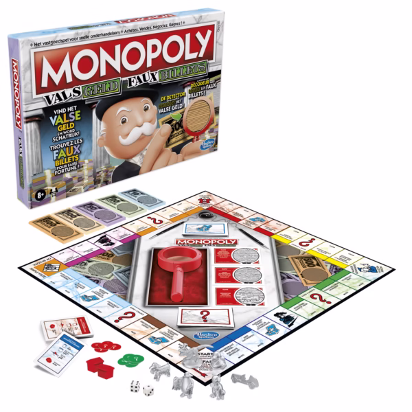 Monopoly Vals Geld (NL/FR) Monopoly Crooked Cash Hasbro