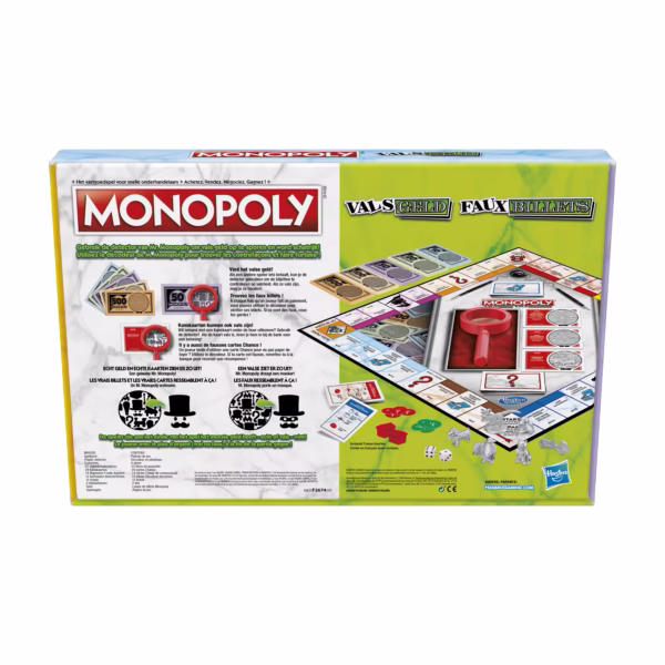 Hasbro Gaming_F2674197_INT_5 Monopoly Vals Geld (NL/FR) Monopoly Crooked Cash Hasbro