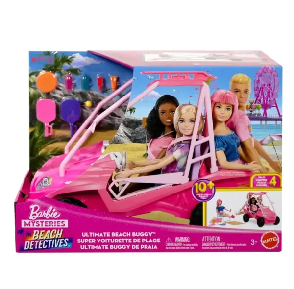 Barbie Mysteries Beach Detectives Ultieme Strandbuggy, Pop, Voertuig en Accessoires