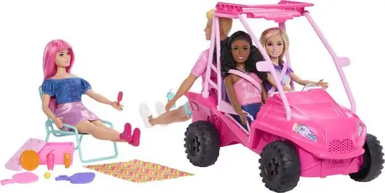 Barbie Mysteries Beach Detectives Ultieme Strandbuggy, Pop, Voertuig en Accessoires