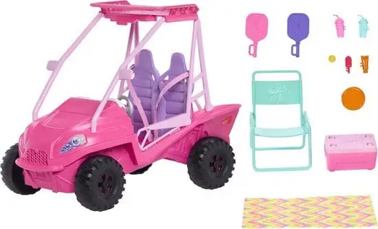 Barbie Mysteries Beach Detectives Ultieme Strandbuggy, Pop, Voertuig en Accessoires