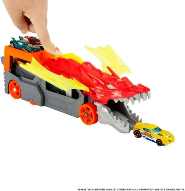 Hot Wheels City Lanceringstrailer met Draak