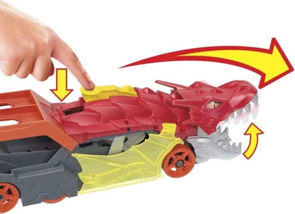 Hot Wheels City Lanceringstrailer met Draak