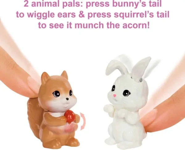 Barbie Kampeerspeelset met 2 Poppen en 2 Dierenvriendjes - Speelfigurenset