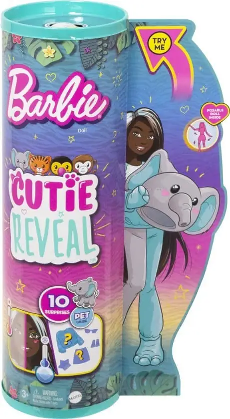 Barbie Cutie Reveal Jungle - Barbiepop - Olifant