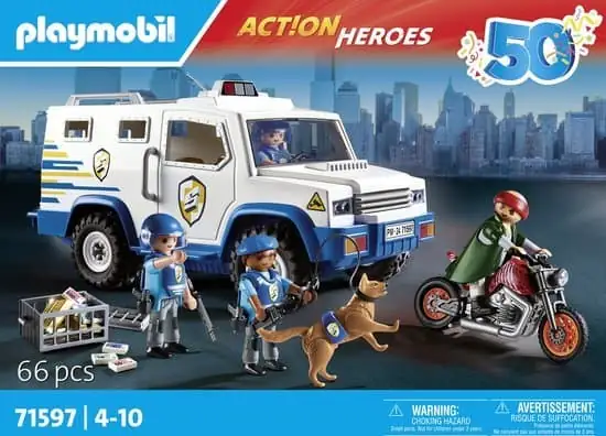 550x396 PLAYMOBIL Action Heroes 50YR Geldtransport - 71597