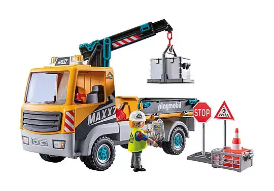 71750_product_detail PLAYMOBIL Action Heroes Vrachtwagen met kraan 71750