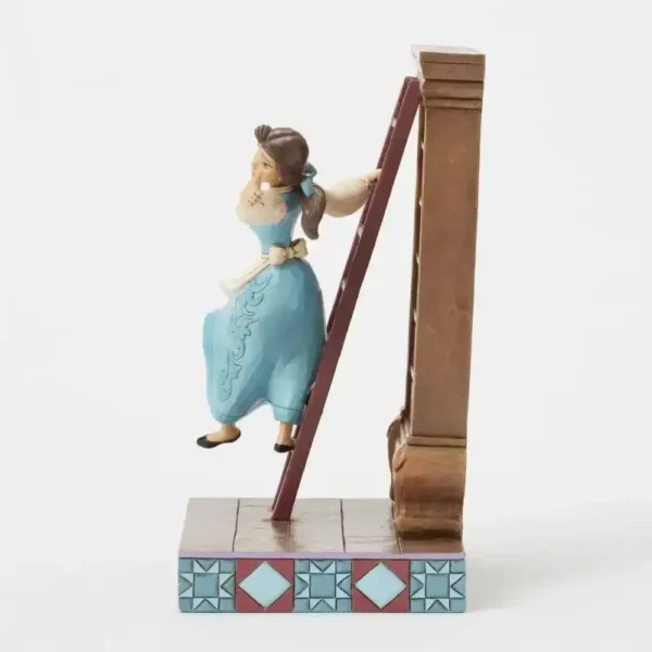 disney-la-belle-la-bete-traditions-figurine-belle-with-bookshelf (3) Disney Traditions - Belle - A World of Books