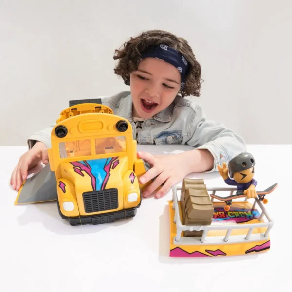 1200x1200 (30) Tech Deck Sk8 Crew - 2-in-1 transformerende Ultra Sk8-bus met opbergruimte, vingerskateboard en figuur