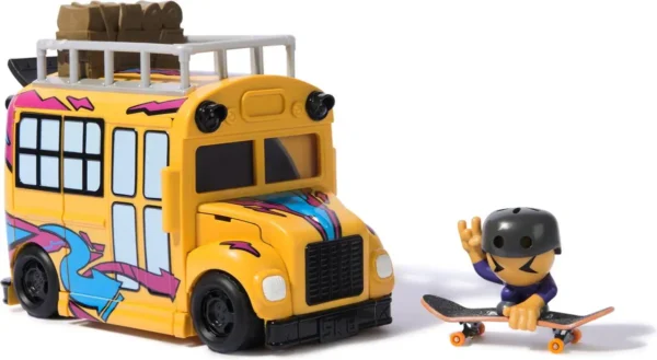 1200x657 Tech Deck Sk8 Crew - 2-in-1 transformerende Ultra Sk8-bus met opbergruimte, vingerskateboard en figuur