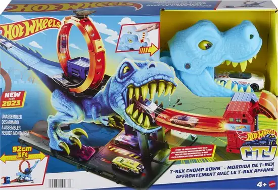 550x375 (2) Hot Wheels City T-Rex aanval - Speelgoed auto racebaan