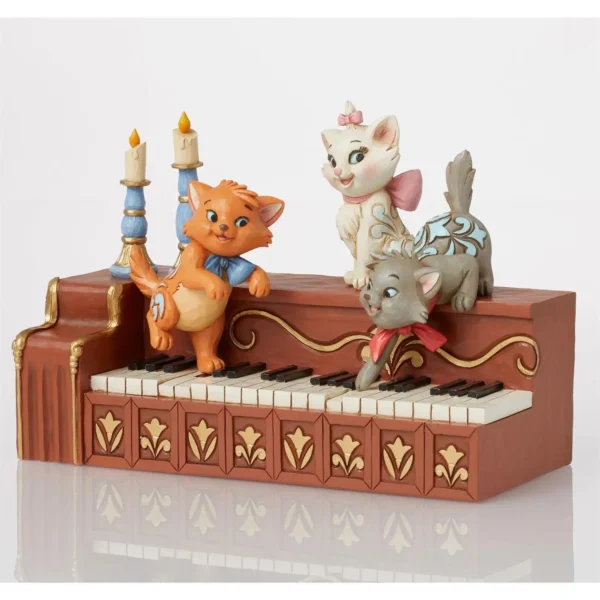 Disney traditions Paws at Play (Aristocats Kittens on Piano Figurine)