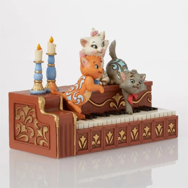 Disney traditions Paws at Play (Aristocats Kittens on Piano Figurine)