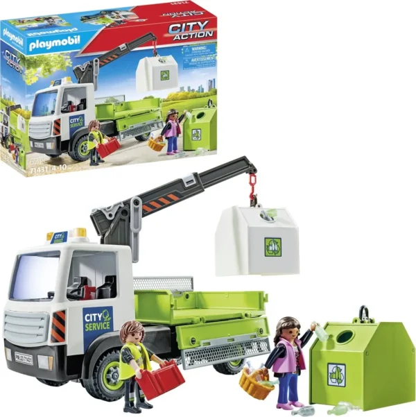 1198x1200 PLAYMOBIL City Action Glasbak ophaaldienst - 71431