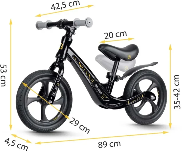 Loopfiets voor Kinderen Fun Adventure Blackedition