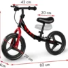 Loopfiets voor Kinderen Fun Adventure Zwart Rood