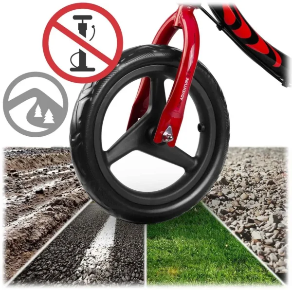 Loopfiets voor Kinderen Fun Adventure Zwart Rood