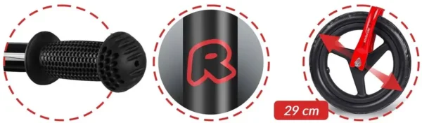 Loopfiets voor Kinderen Fun Adventure Zwart Rood