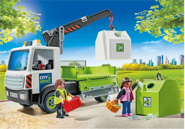 1200x837 PLAYMOBIL City Action Glasbak ophaaldienst - 71431