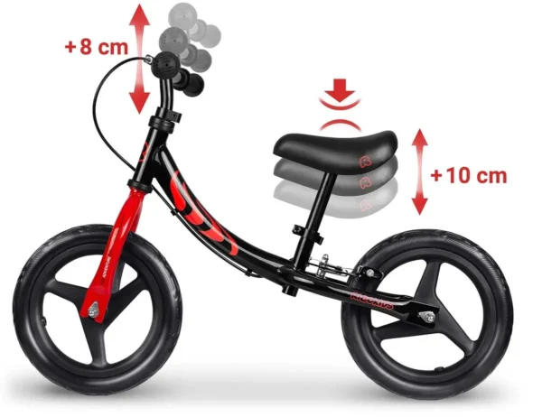 Loopfiets voor Kinderen Fun Adventure Zwart Rood