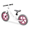 Loopfiets voor kinderen Light Flee – licht, stabiel en verstelbaar Wit Grijs Roze