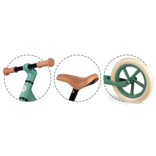 Loopfiets voor kinderen Light Flee – licht, stabiel en verstelbaar Groen