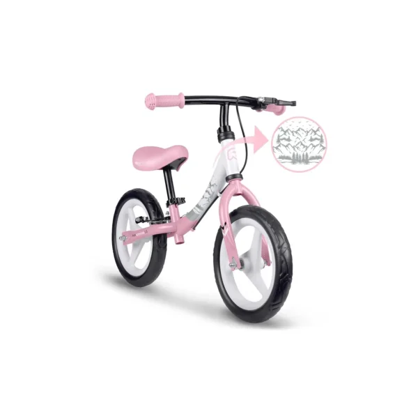 Loopfiets voor Kinderen kids Fun Adventure Roze Wit