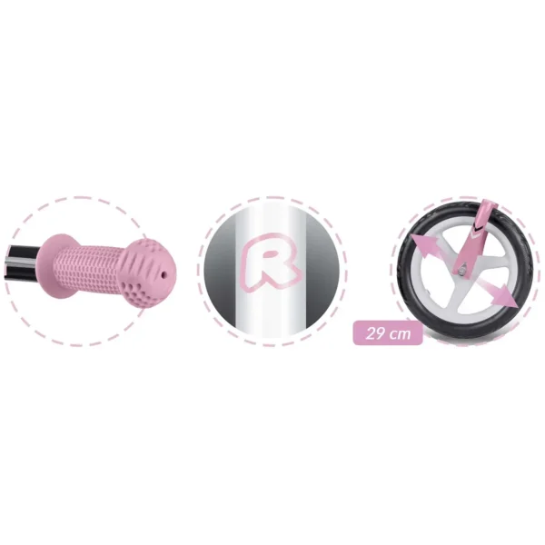 Loopfiets voor Kinderen kids Fun Adventure Roze Wit