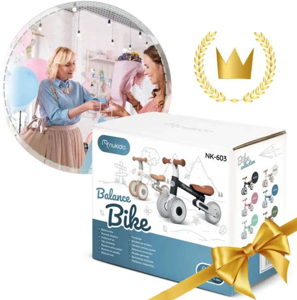 Kinderloopfiets NK-603 – Licht, Veilig en Verstelbaar BabyBlauw