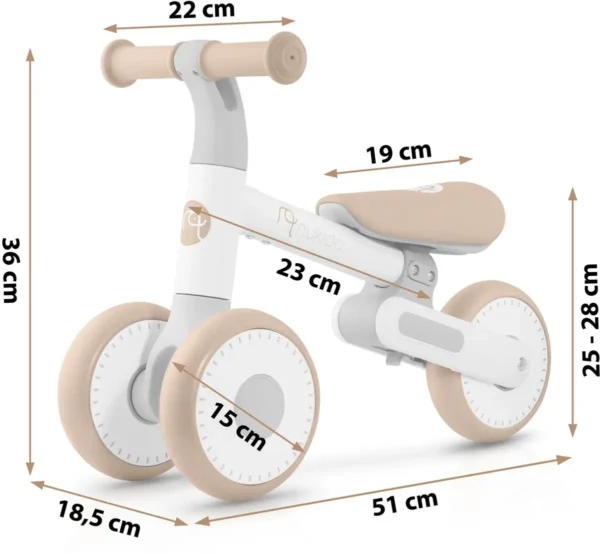 Loopfiets voor kinderen NK-603 Wit-Grijs