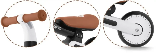 Kinderloopfiets NK-603 – Licht, Veilig en Verstelbaar Zwart Wit