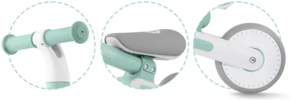 1200x413 Kinderloopfiets NK-603 – Licht, Veilig en Verstelbaar MintGroen