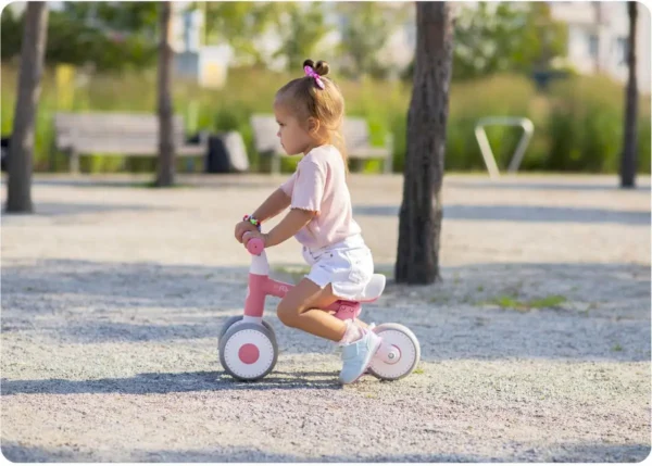 Kinderloopfiets NK-603 – Licht, Veilig en Verstelbaar BabyRoze