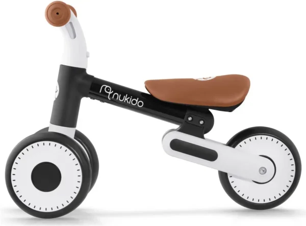 Kinderloopfiets NK-603 – Licht, Veilig en Verstelbaar Zwart Wit