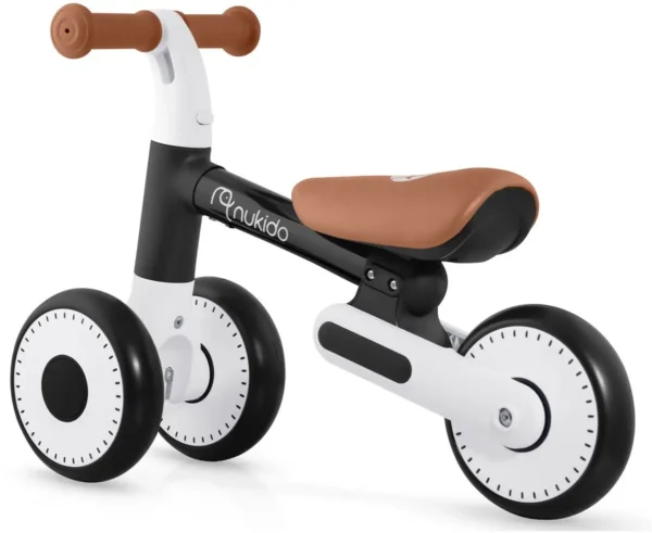 Kinderloopfiets NK-603 – Licht, Veilig en Verstelbaar Zwart Wit