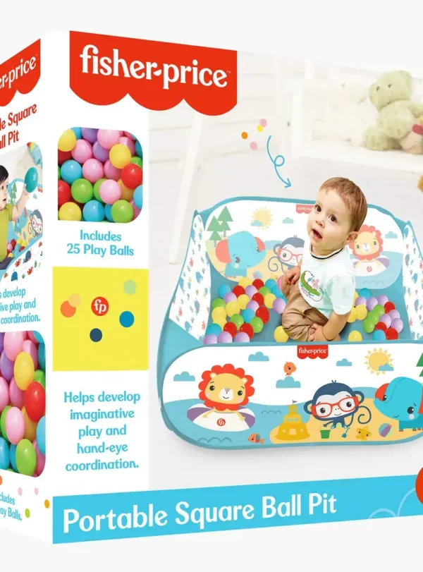 Fisher-Price Ballenbak met 25 veelkleurige ballen.