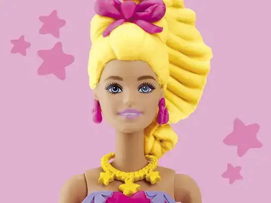 Play-Doh-set Barbie Ruffles & Bows - boetseerklei - met pop