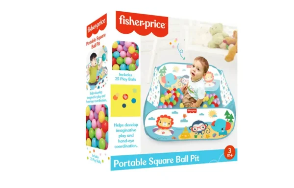 Fisher-Price Ballenbak met 25 veelkleurige ballen.