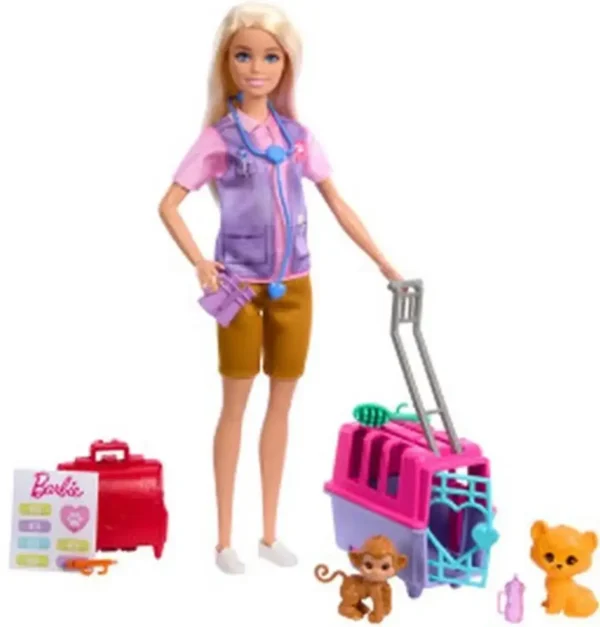 Barbie Pop Dierenredder met dierenaccessoires HRG50